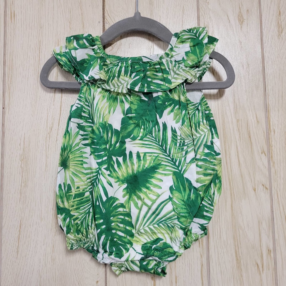 JANIE & JACK Baby Palm Tropical Romper